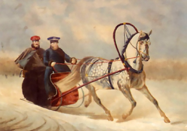 nicholas one in a horse drawn brichka